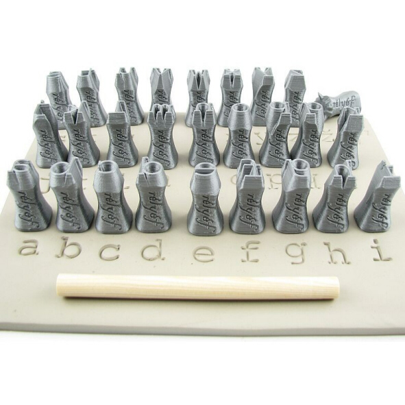 2 Sets Pochoir Lettre Timbres De L'alphabet D'argile Miniature Tampon  Gaufreur